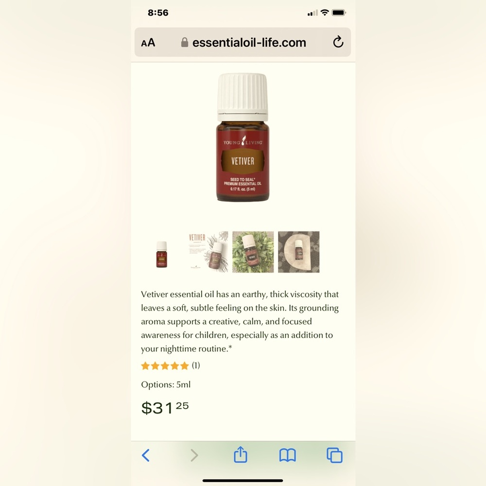 Young Living Vetiver Essential Oil